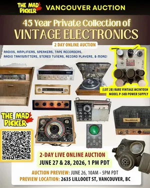 Vancouver Auction House Lists Extensive 45-Year Vintage Electronics Collection