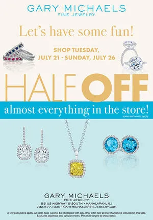 Gary Michaels Fine Jewelry Announces Summer Inventory Sale in Manalapan