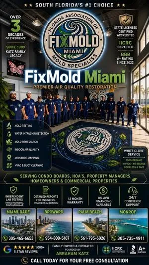 FixMold Miami Expands Independent Mold and Water-Intrusion Testing for Condo Boards Ahead of Florida's Dec. 31 Structural Deadline