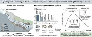 Water Flow, Not Temperature, Drives Biodiversity in High-Altitude River Systems