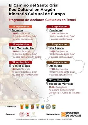 THE WAY OF THE HOLY GRAIL BRINGS TO SEVEN MUNICIPALITIES OF TERUEL A CULTURAL CYCLE DEDICATED TO THEIR HERITAGE AND THE TERRITORY
