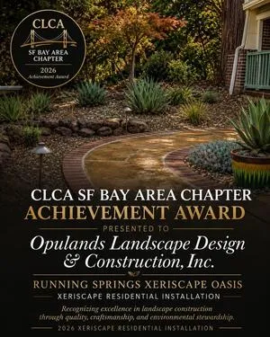 Opulands Landscape Design & Construction Receives CLCA Installation Award for Running Springs Xeriscape Oasis