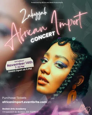 Artist Zakiyyah Announces Live Performance of African Import Album in Boston