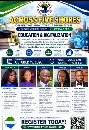 "What Changes for Aminata?" Diaspora Webinar Asks How Education, Energy and AI Can Open Doors for Sierra Leone's Youth