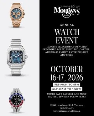 Morgan's Jewelers Announces Highly Anticipated Annual Watch Event in Torrance, California