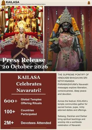 KAILASA Marks Annual Navaratri Festival Across Global Temple Network